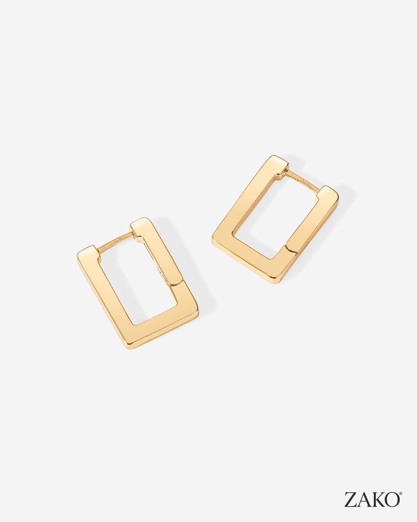 Zoe Rectangle Hoops - Image 3