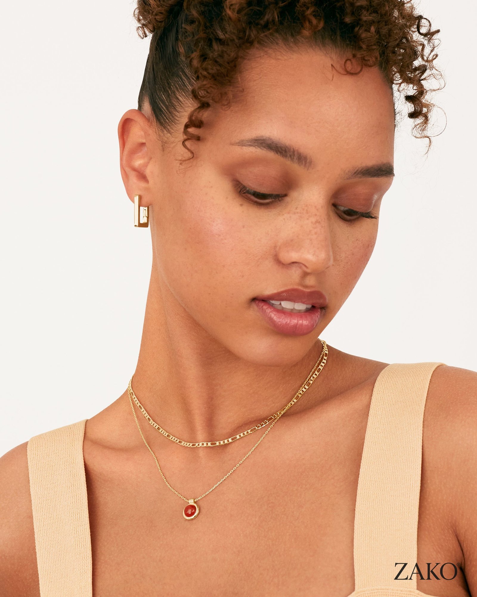 Zoe Rectangle Hoops - Image 8