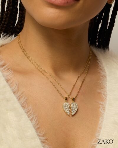 Sylvie Heart Necklace Set