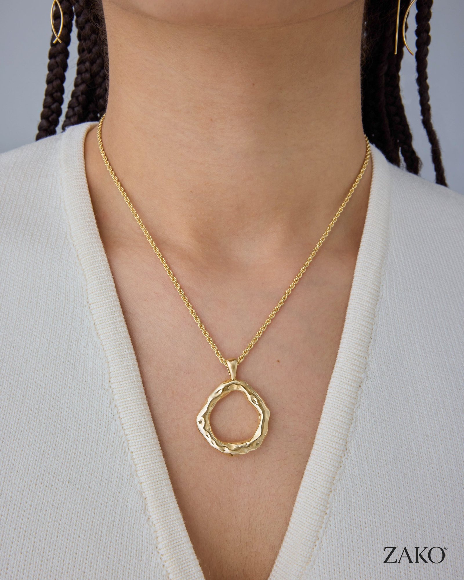 Leona Hammered Pendant - Image 2