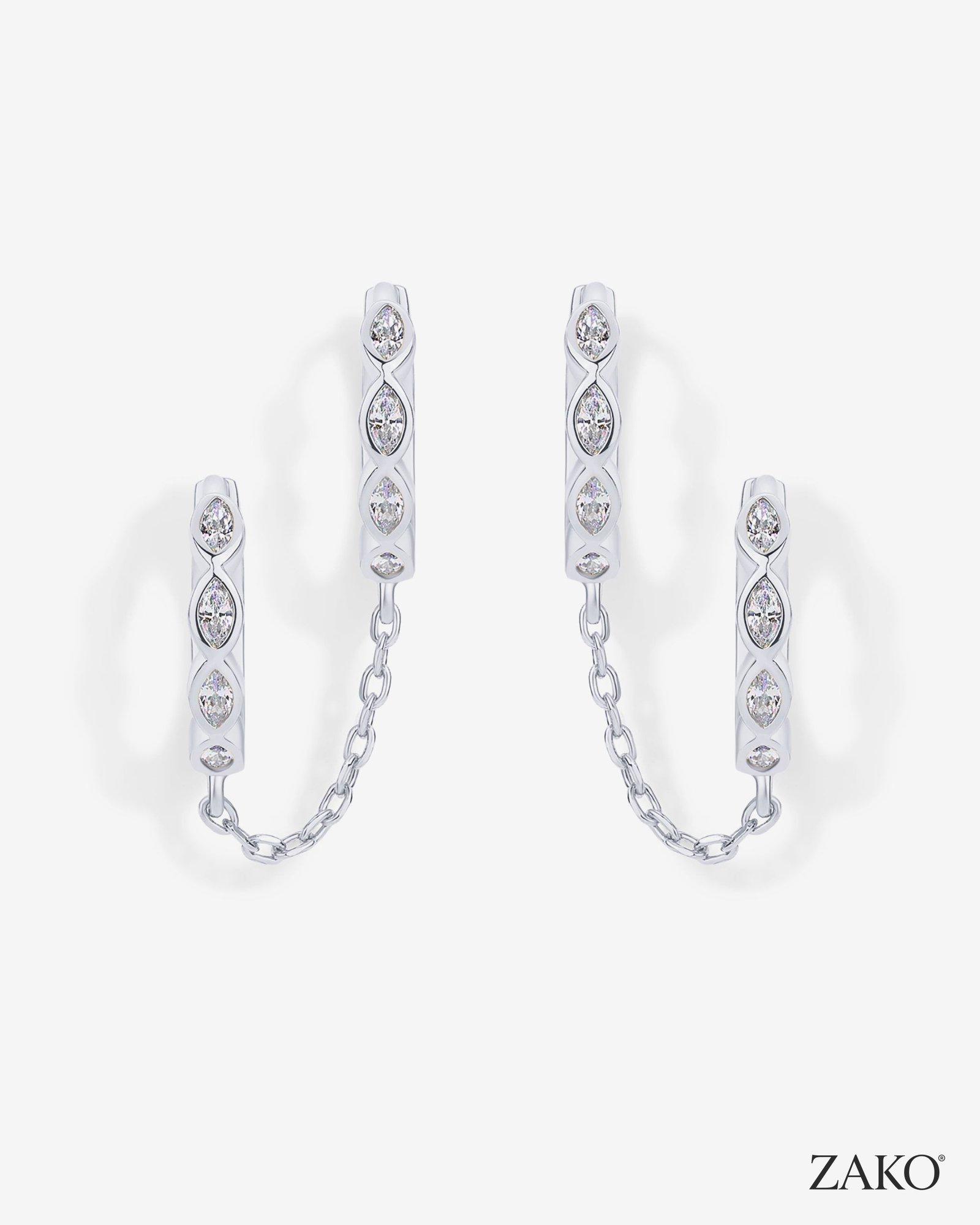 Perla Marquise Huggie - Image 9
