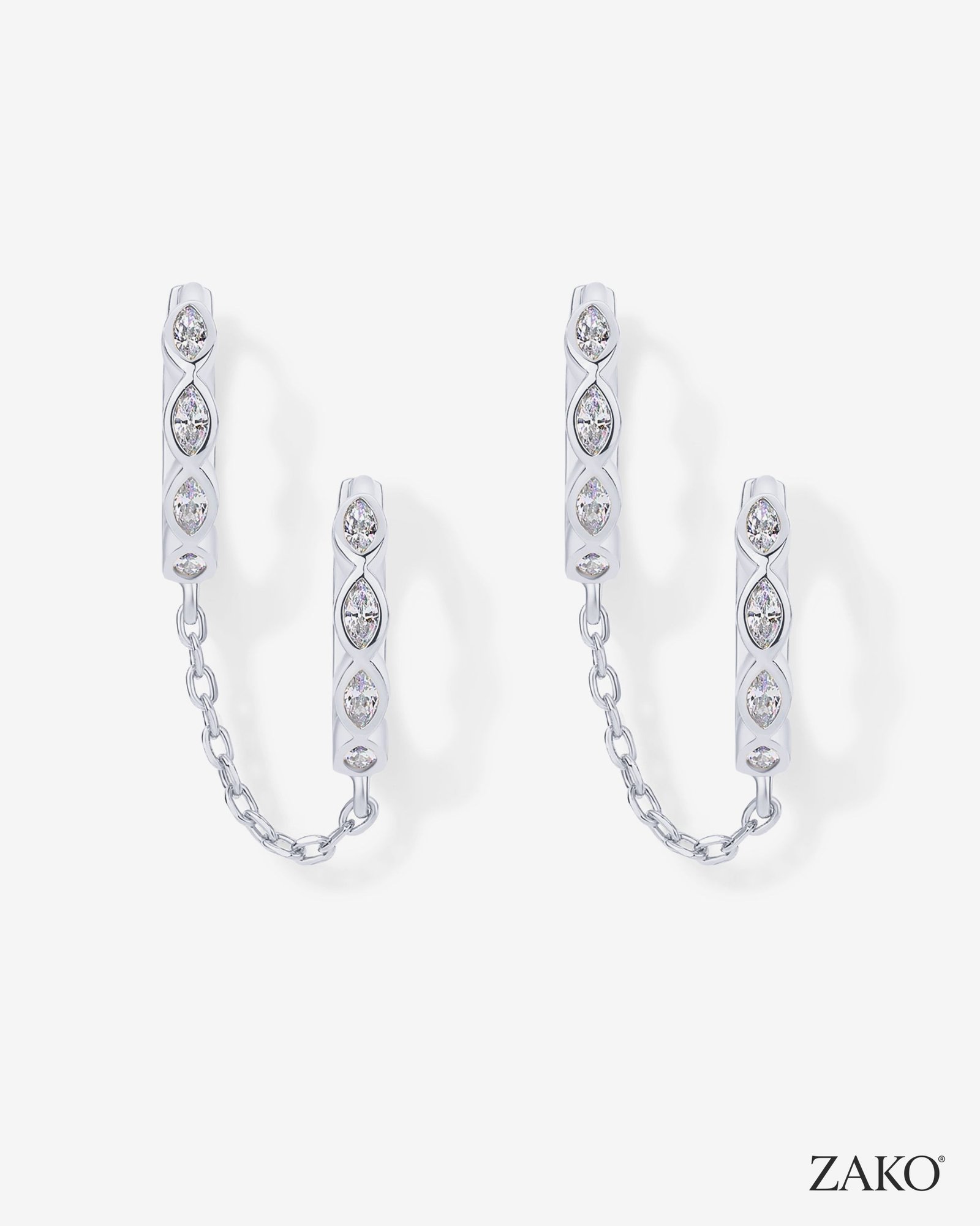 Perla Marquise Huggie - Image 10