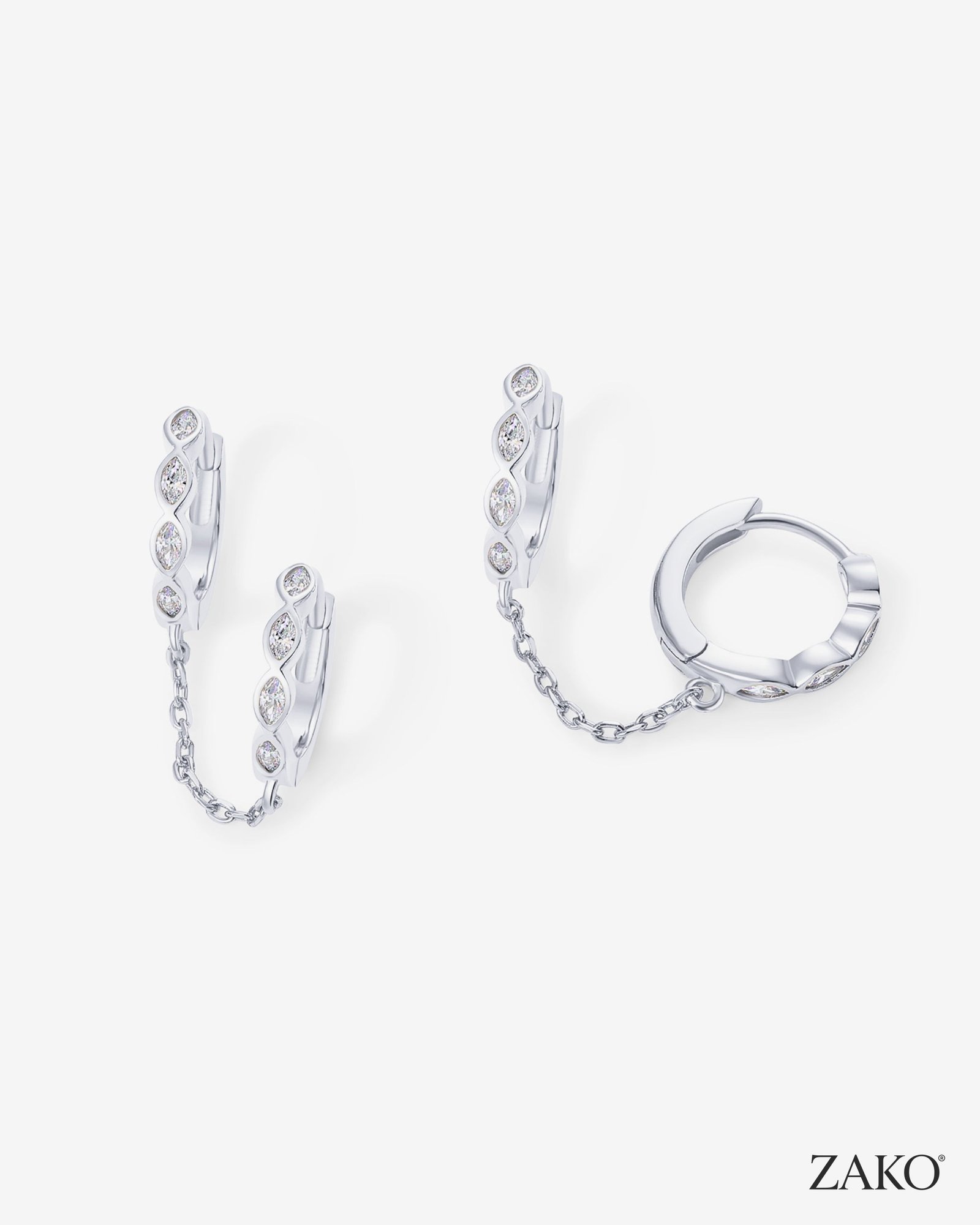 Perla Marquise Huggie - Image 8