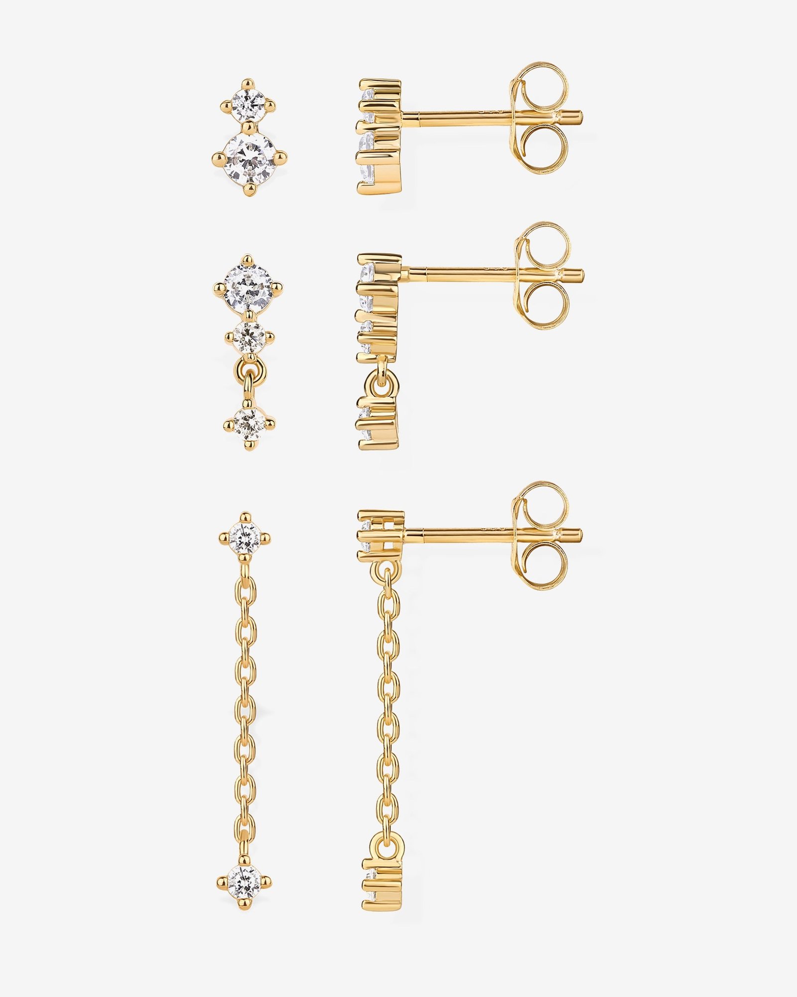 Kaia Mix Stud Set (3 pairs)