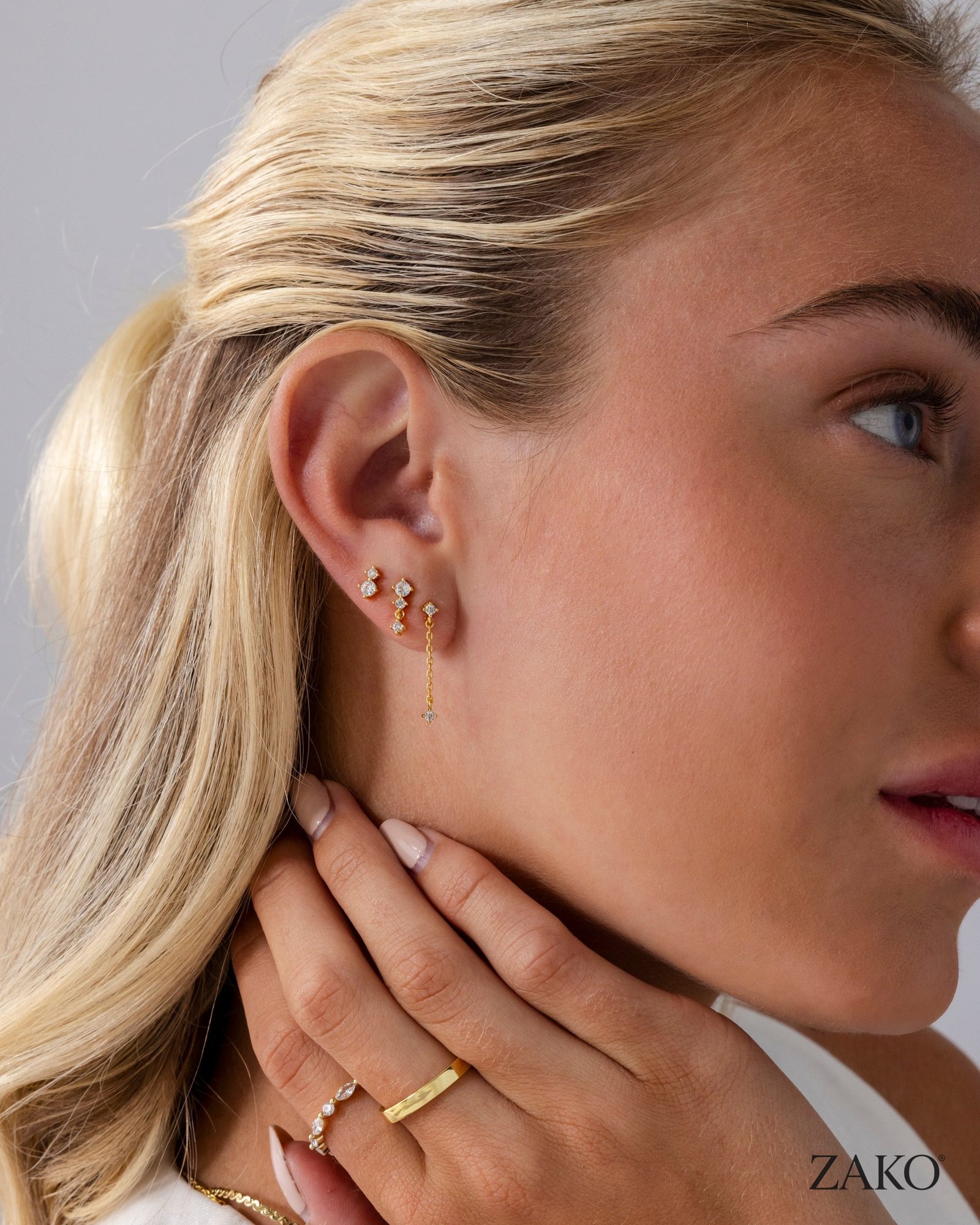 Kaia Mix Stud Set (3 pairs) - Image 3