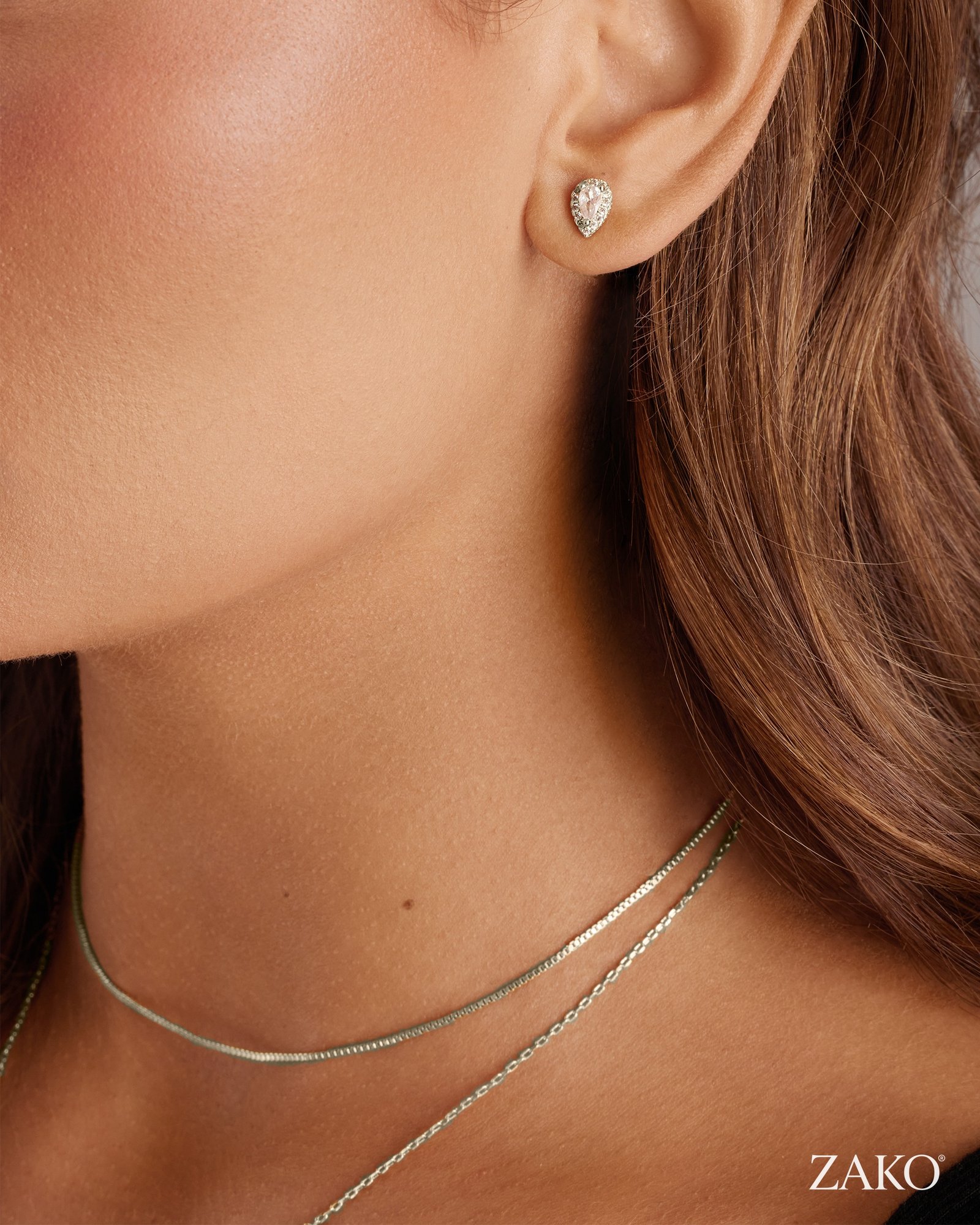 Odette Pear Studs - Image 8