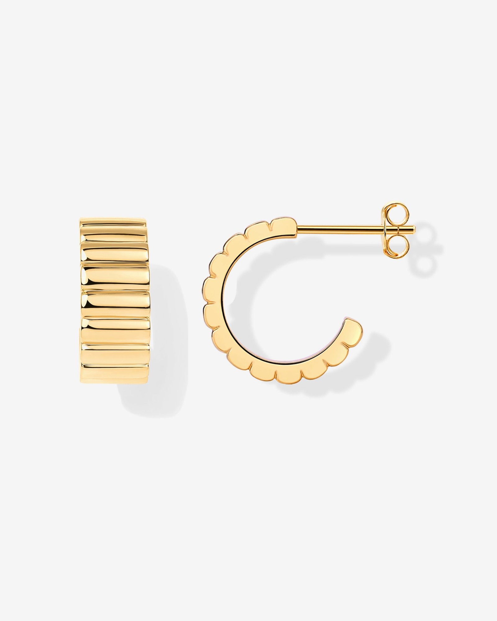 Talia Ribbed Hoops