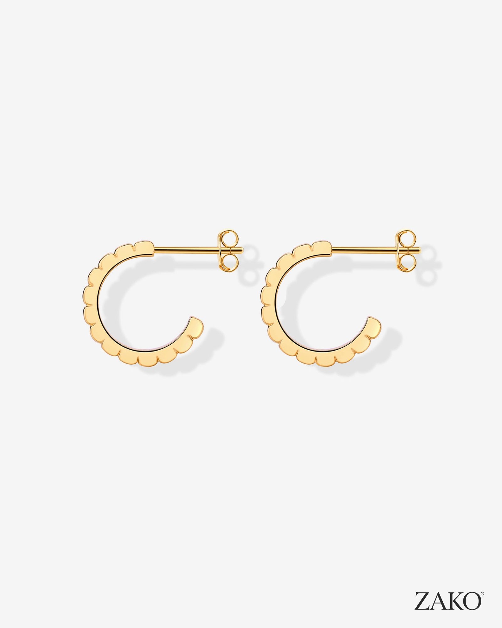 Talia Ribbed Hoops - Image 5