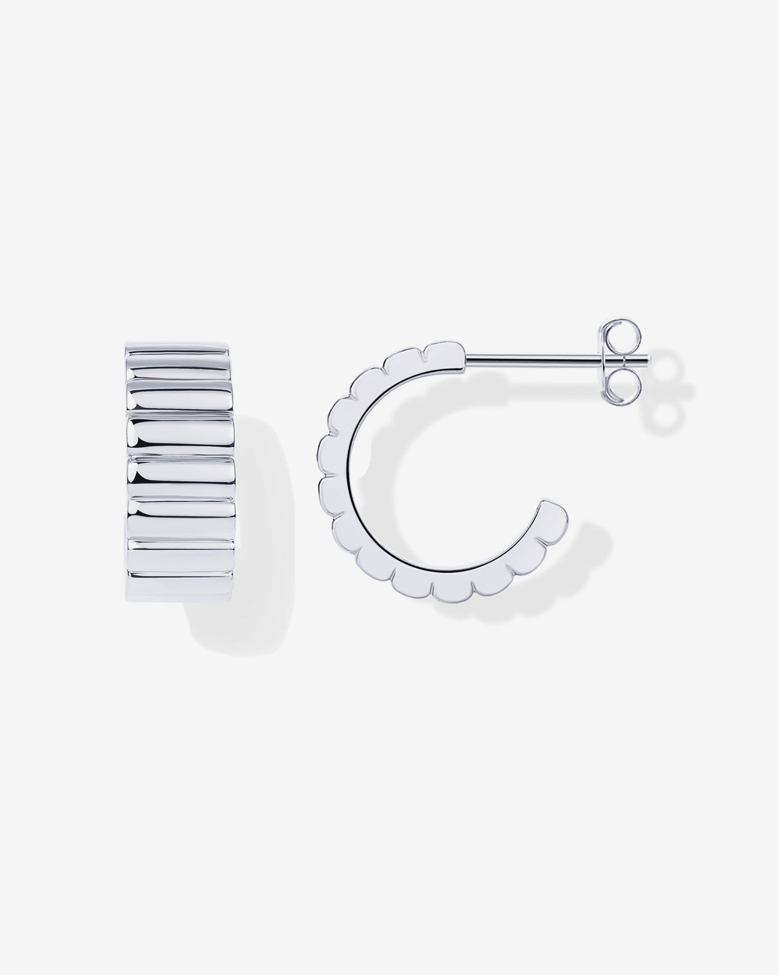 Talia Ribbed Hoops - Image 8