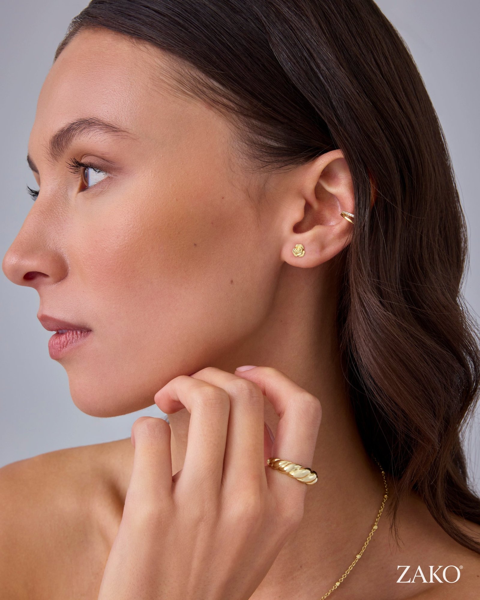 Ophelia Rosette Studs - Image 4