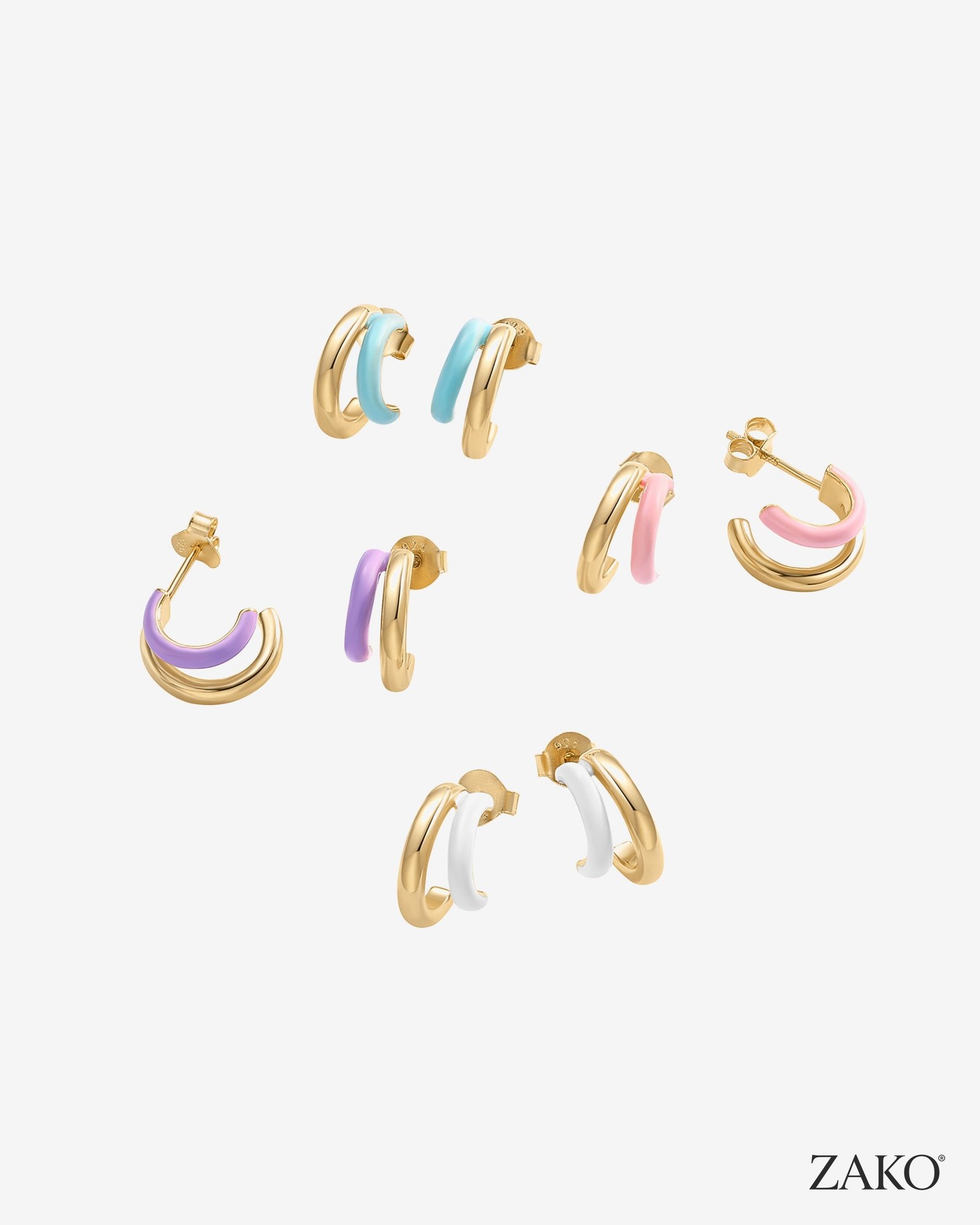 Adele Enamel Hoops - Image 5