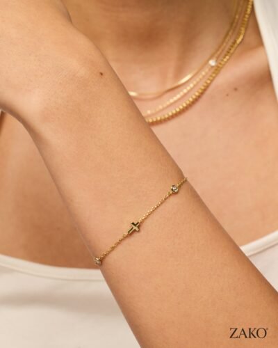 Delphine Cross Bracelet
