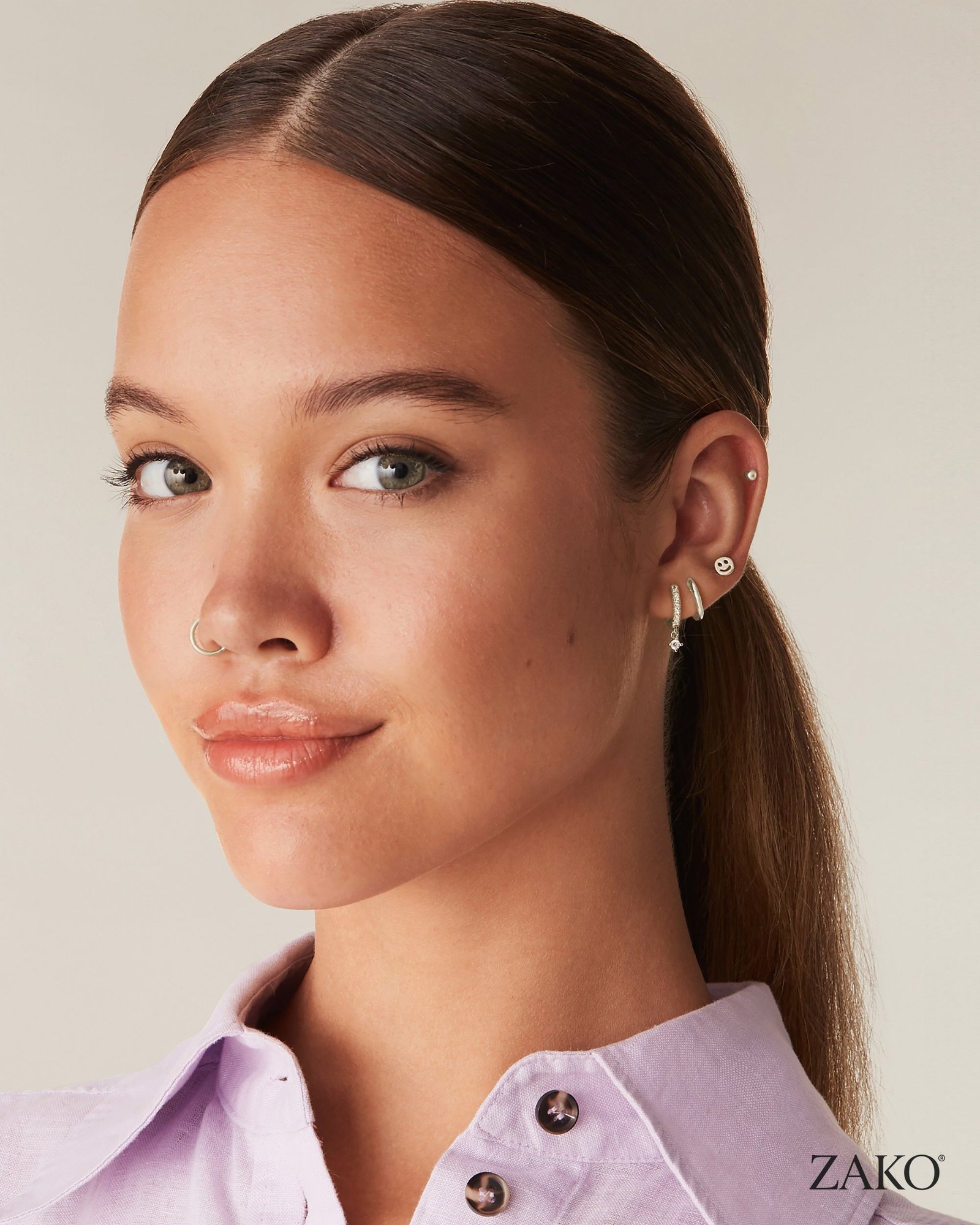 Olive Smiley Studs - Image 9