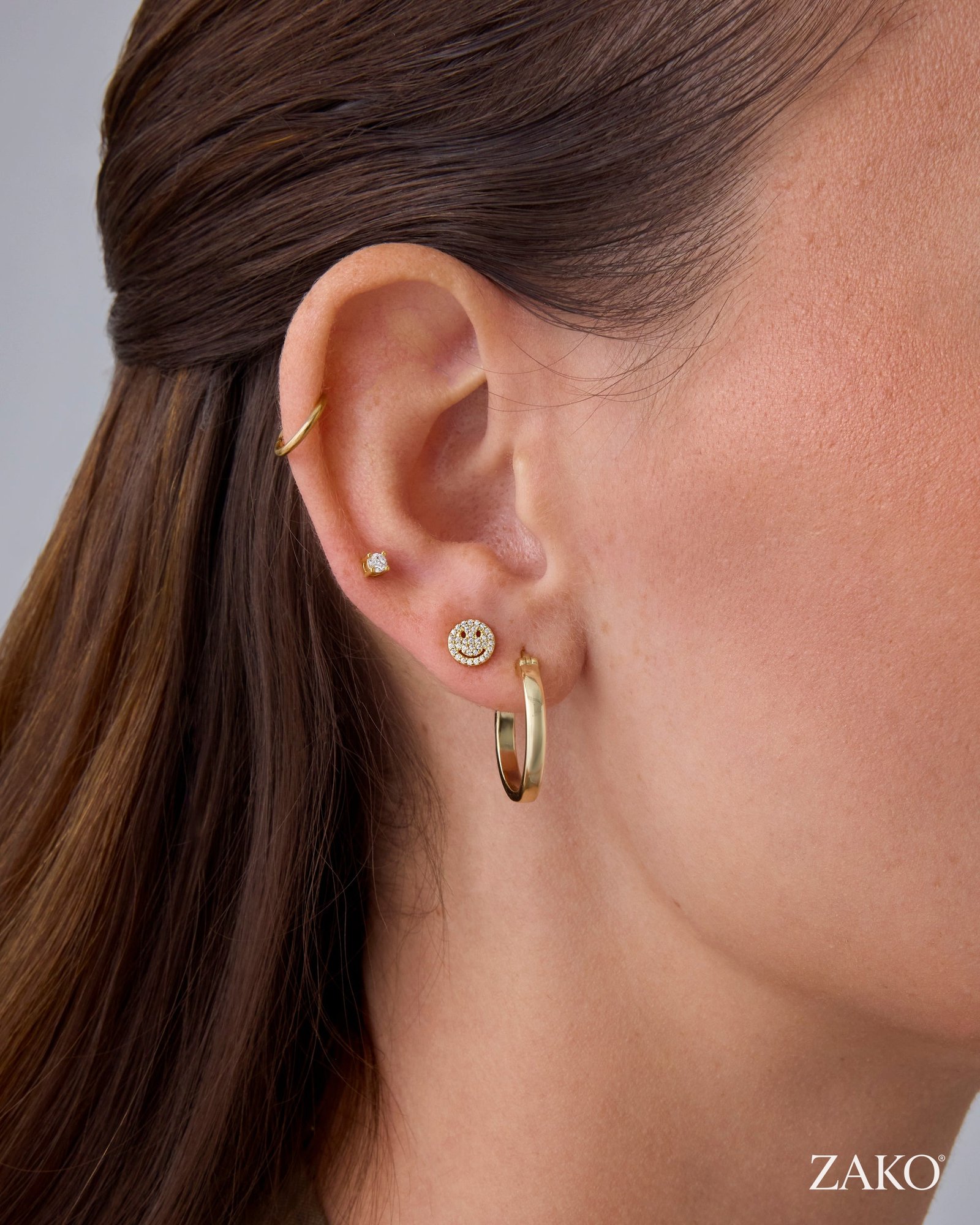 Sienna Smiley Studs - Image 3