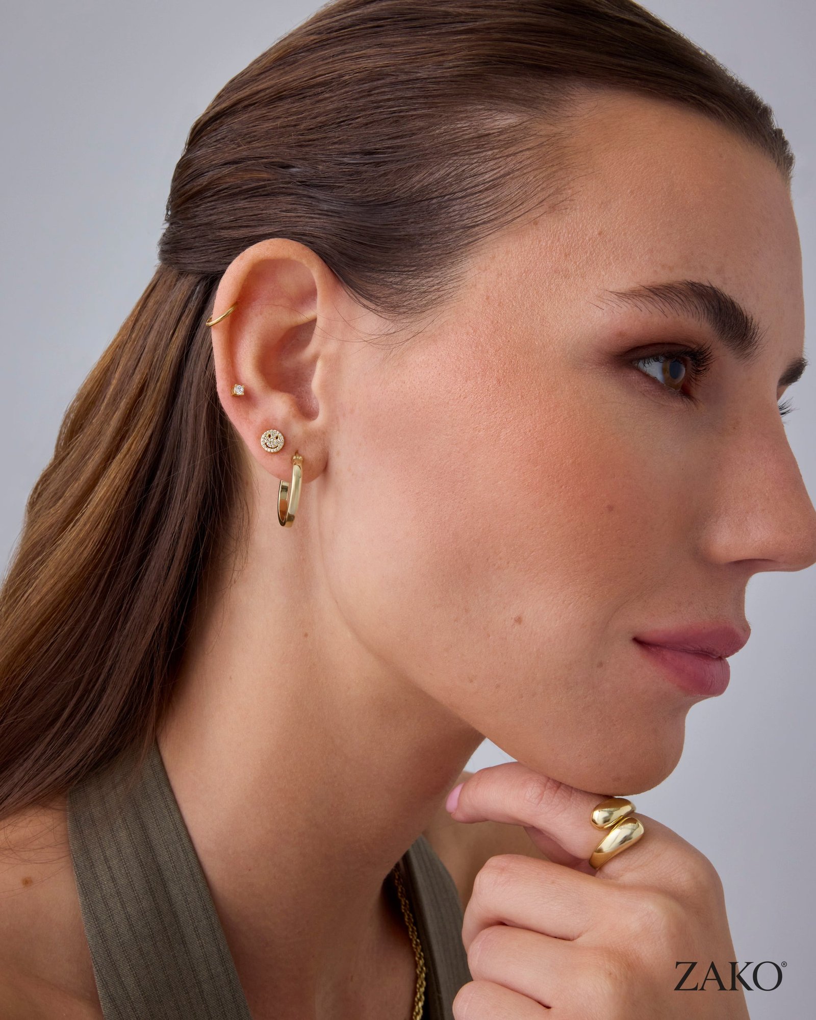 Sienna Smiley Studs - Image 4