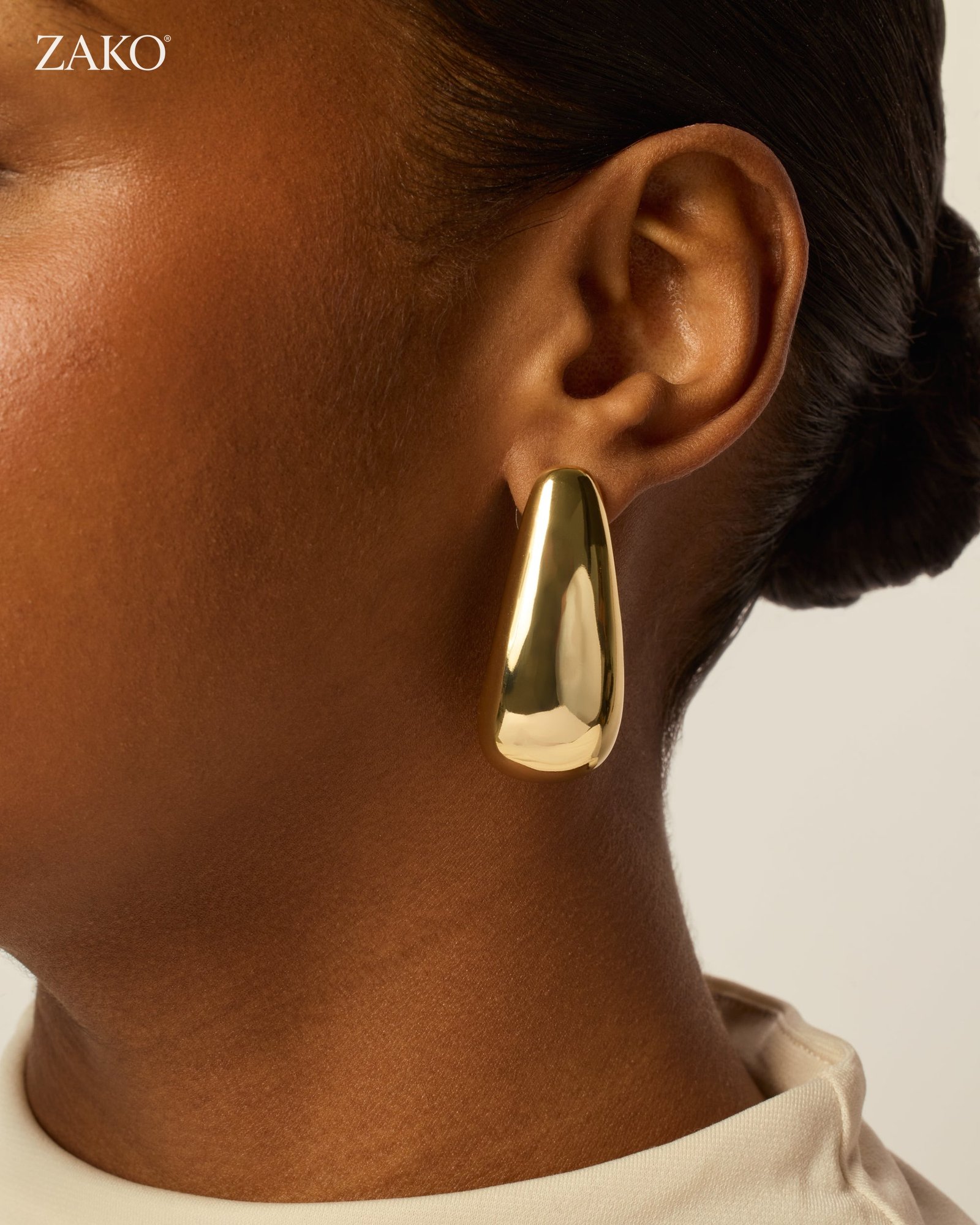 Cleo Teardrop Hoops - Image 6