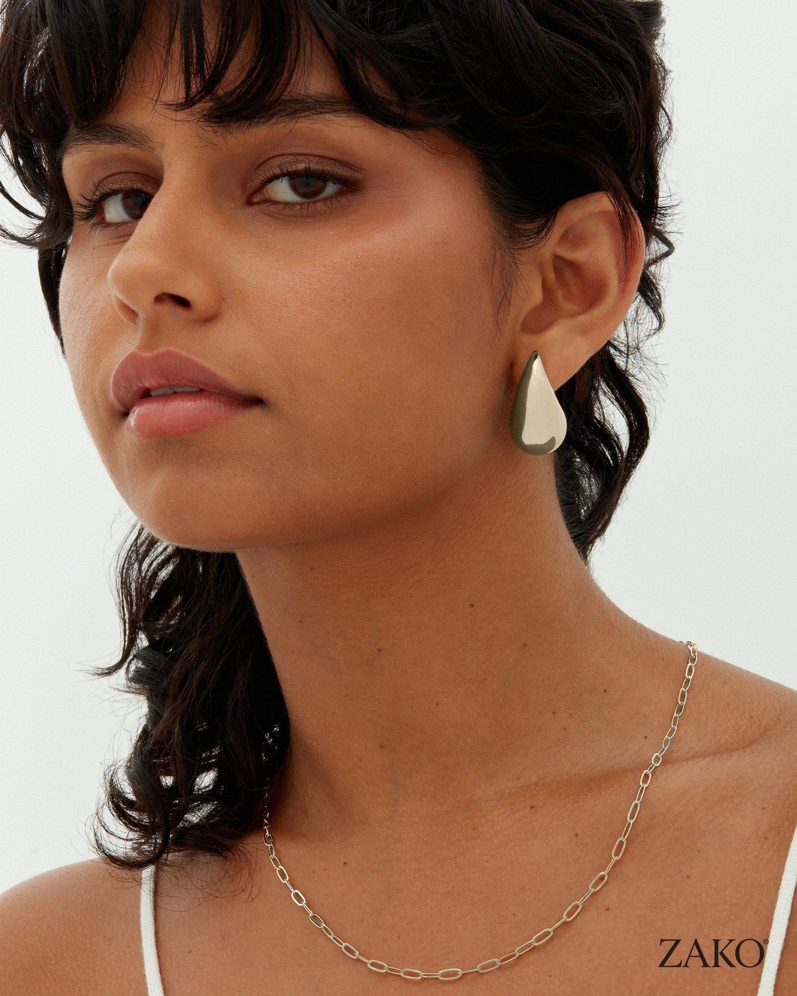 Olive Teardrop Hoops - Image 14