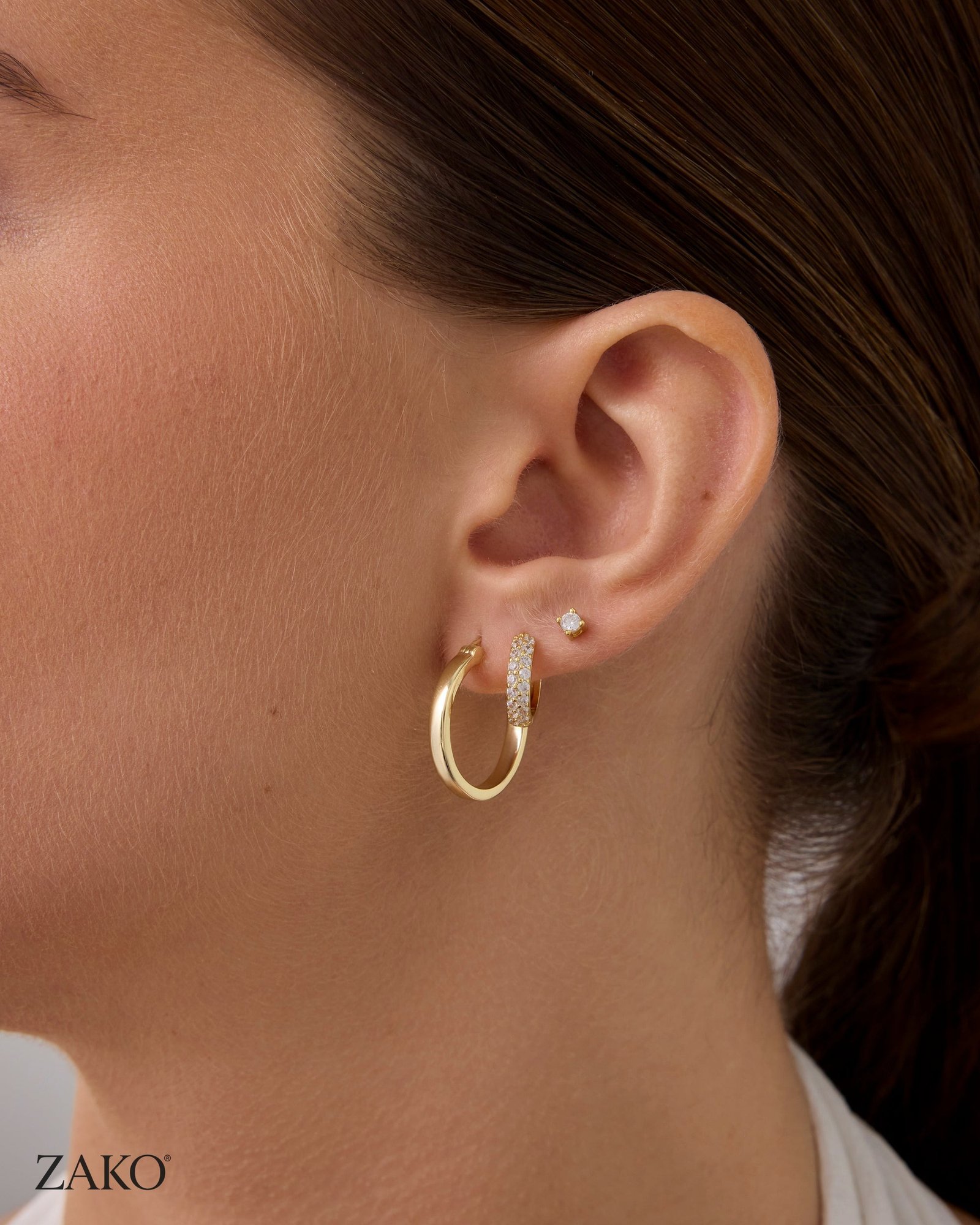 Una Heart Studs - Image 4