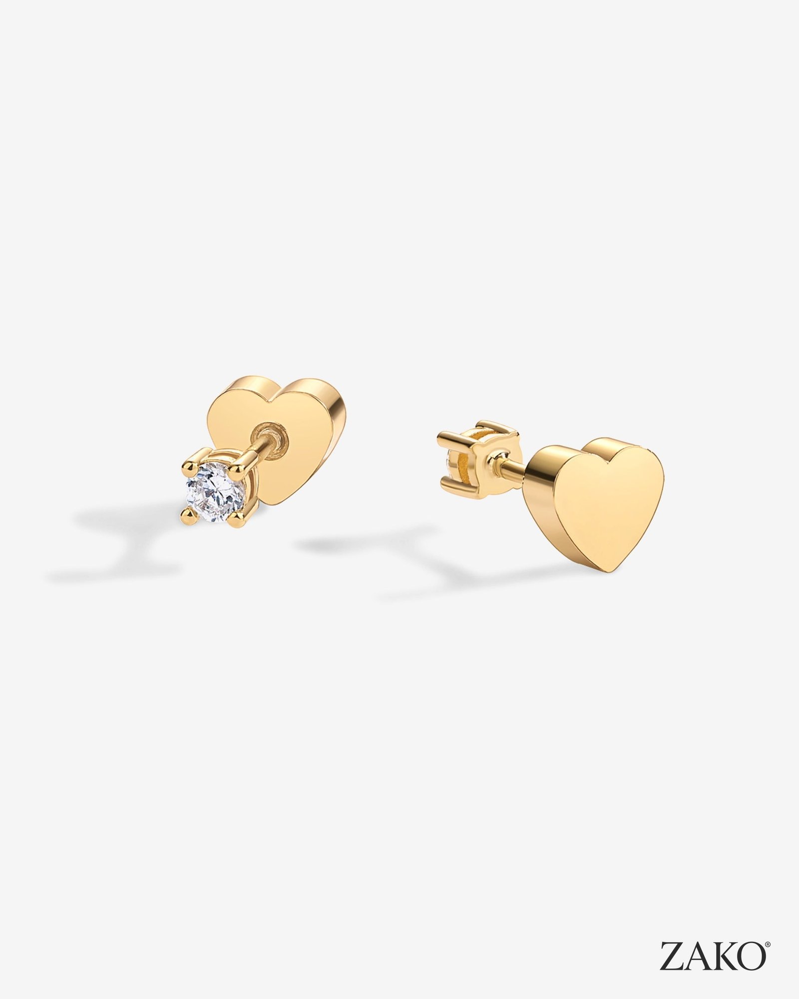 Una Heart Studs - Image 2