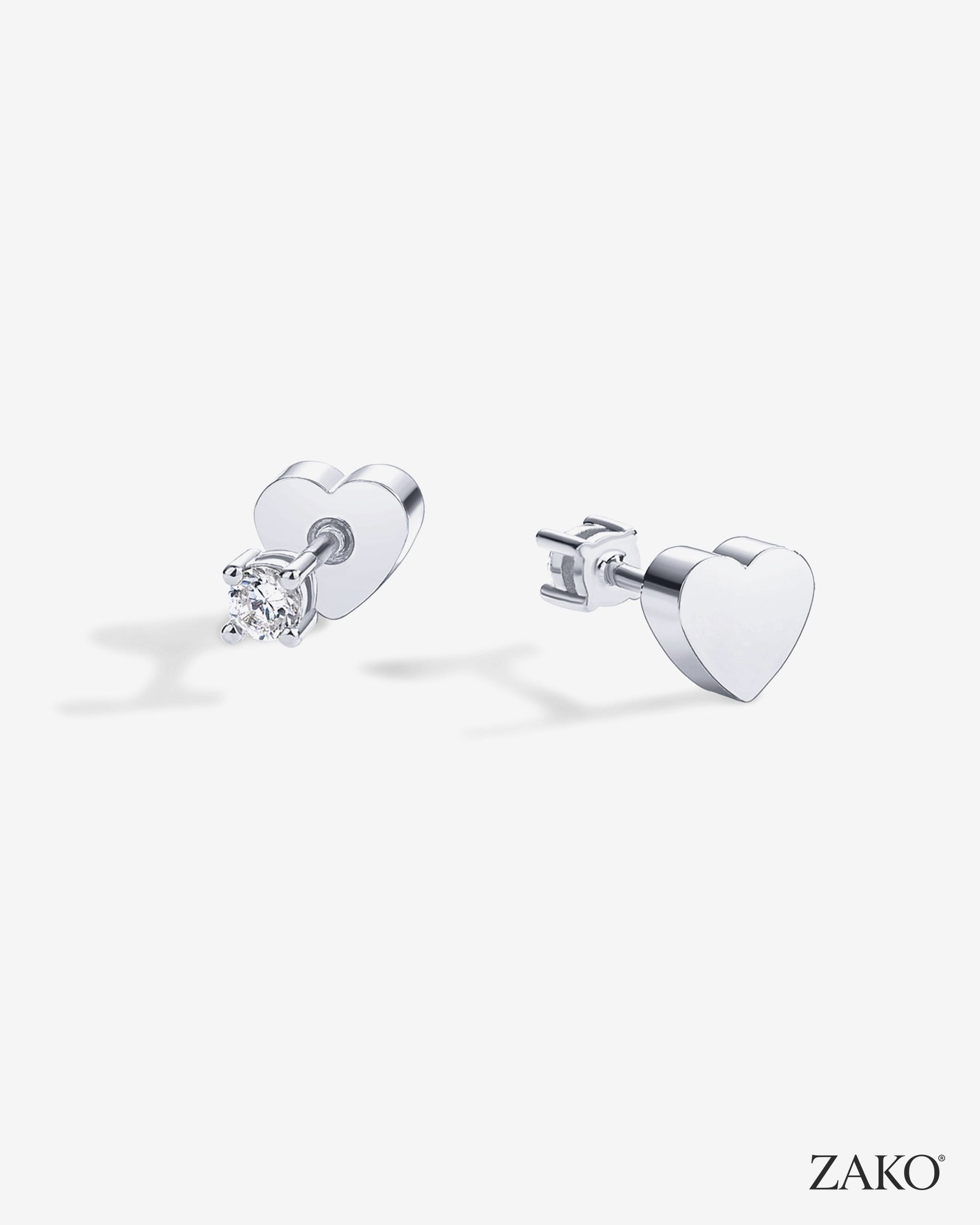 Una Heart Studs - Image 7