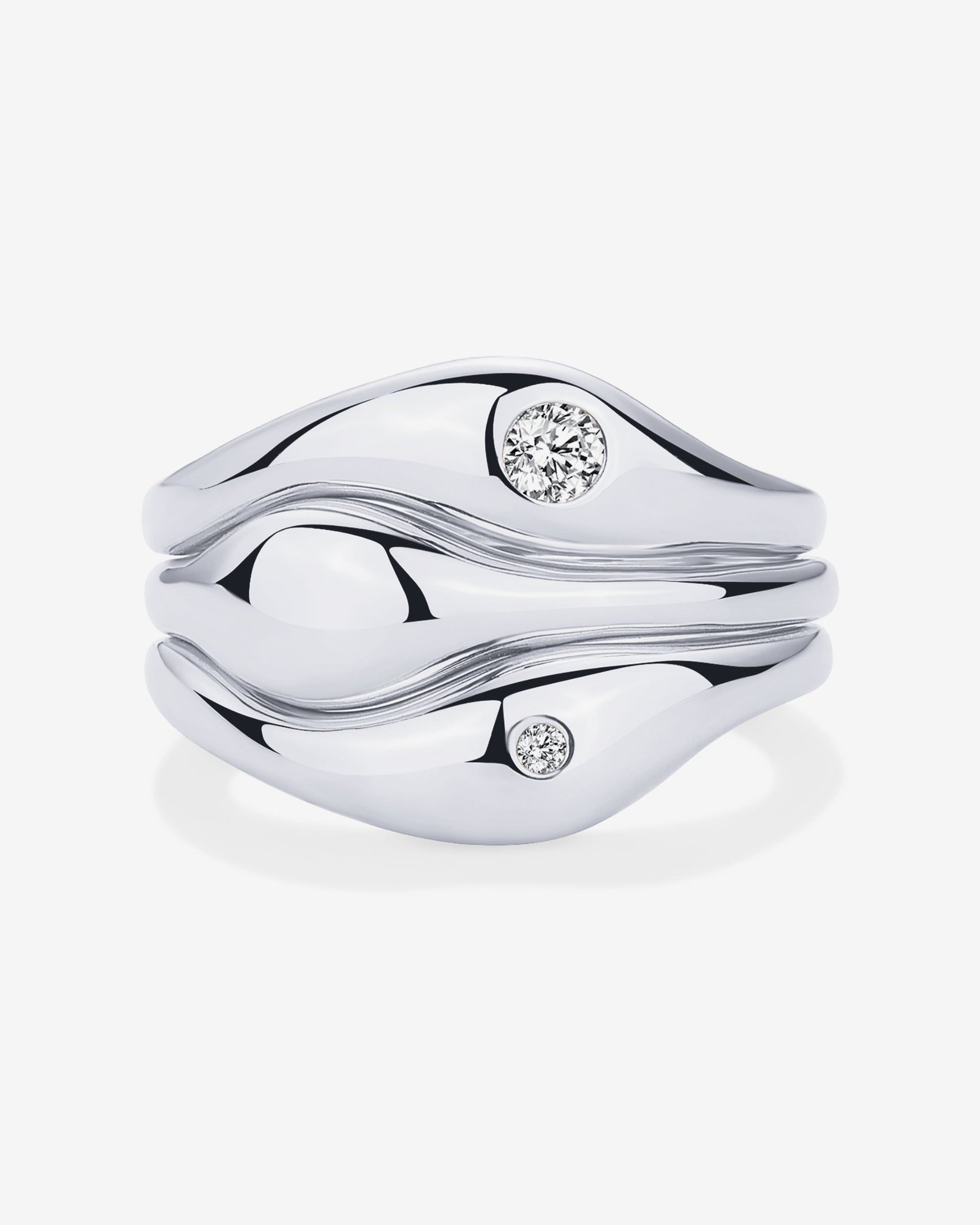 Freya Wavy Ring Set - Image 6