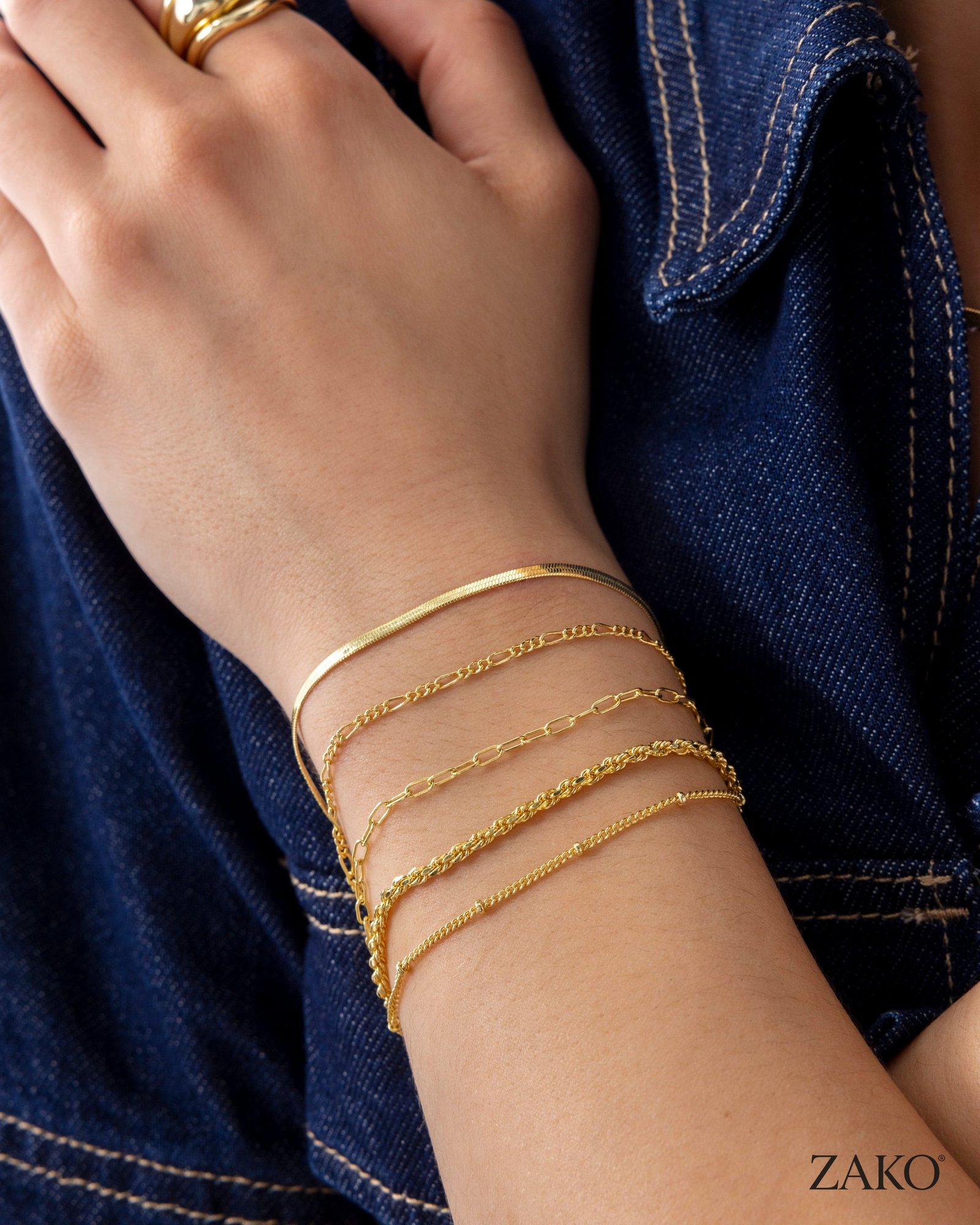 Noor Chain Bracelet Set (5) - Image 3