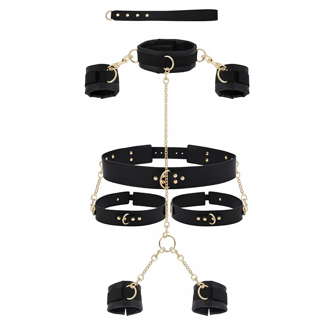 Onyx & Gold 6-Piece BDSM Set