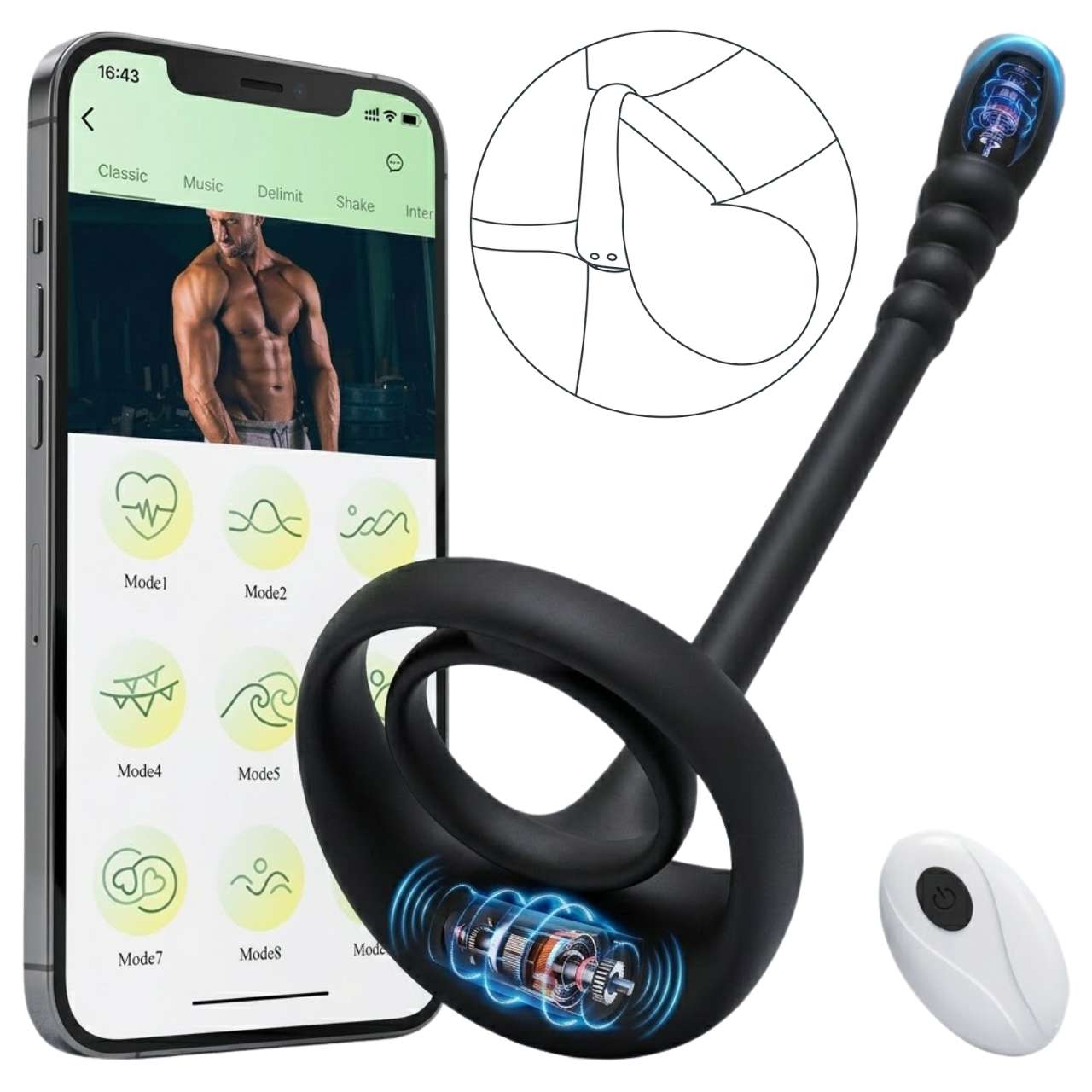Obsidian II Remote-Controlled Prostate Massager - Image 2