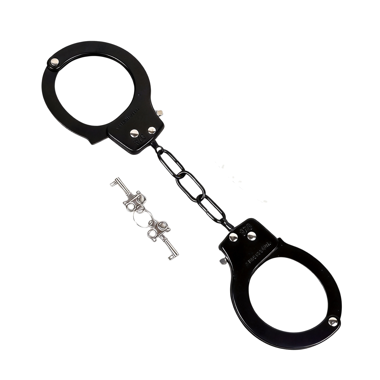 Black Steel Handcuffs - Image 2