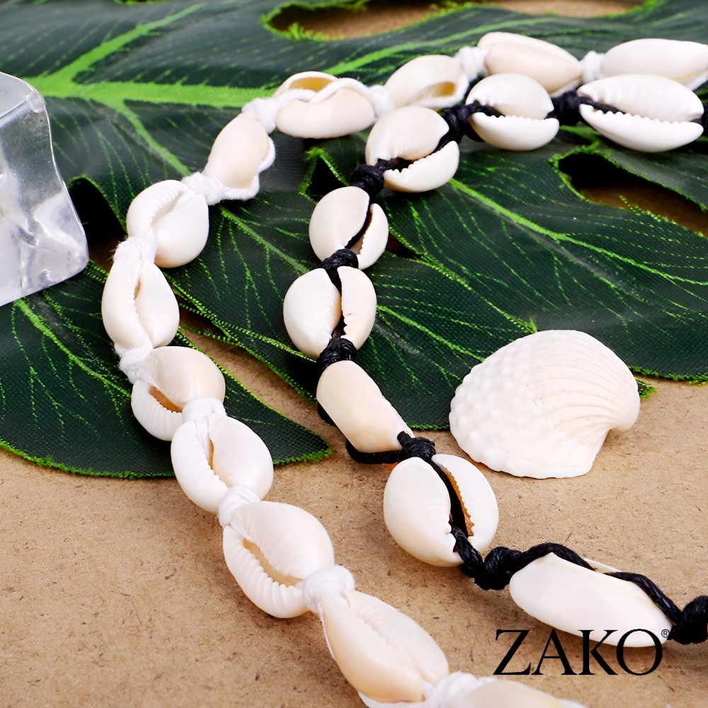 Naszyjnik z Muszli Kauri Choker Plażowy Boho Hawajski Damski ZAKO - Image 3
