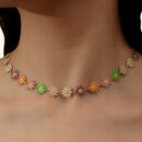 Naszyjnik Choker Stokrotki Kolorowe