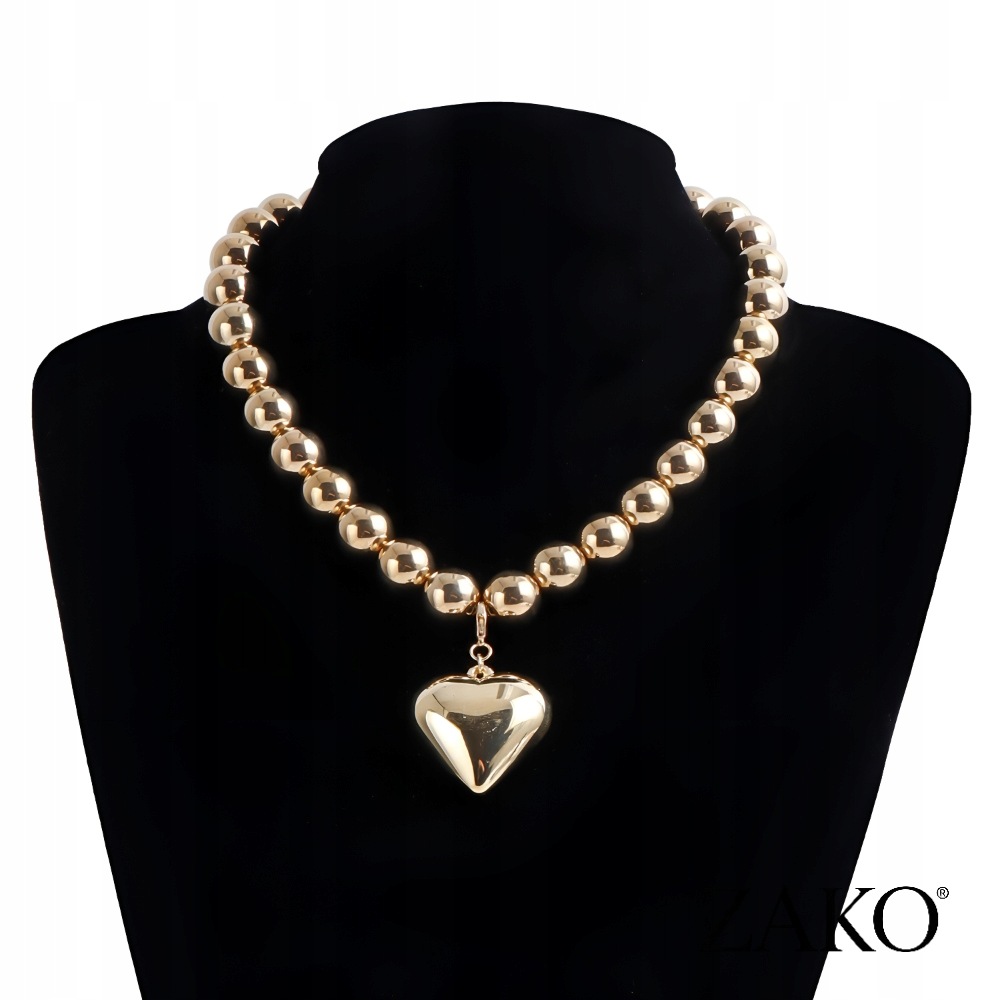 Złoty Naszyjnik Choker z Sercem - Image 3