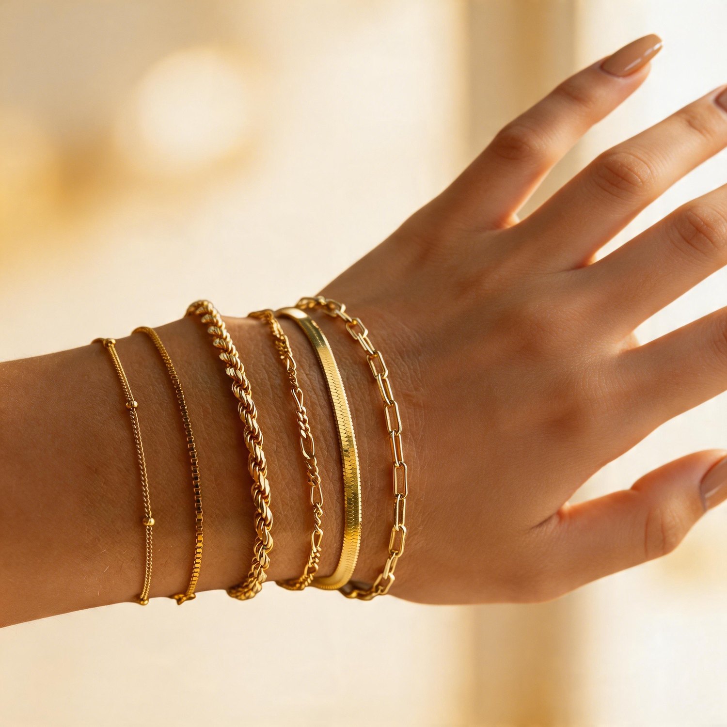 Mixed Chain Bracelet Set (6)