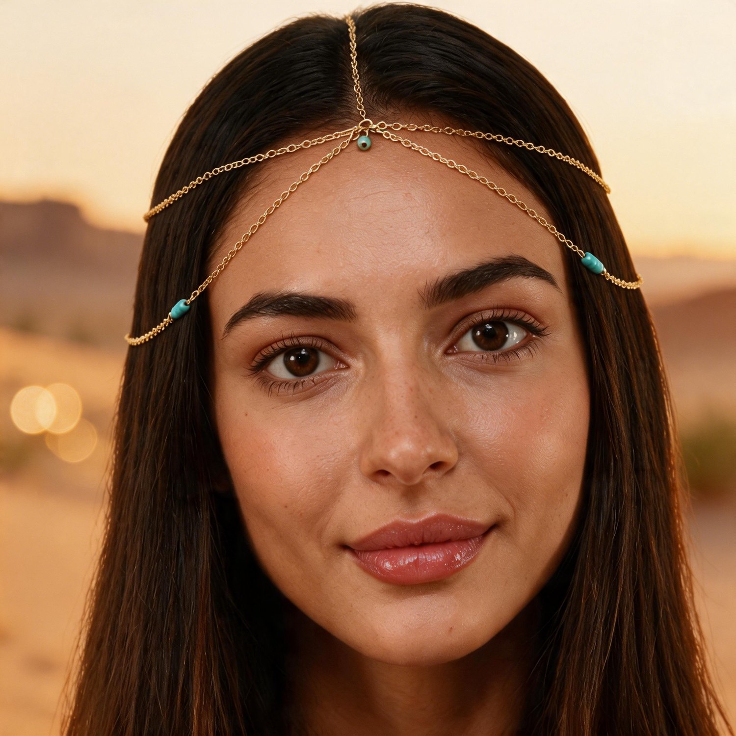 Turquoise Head Chain