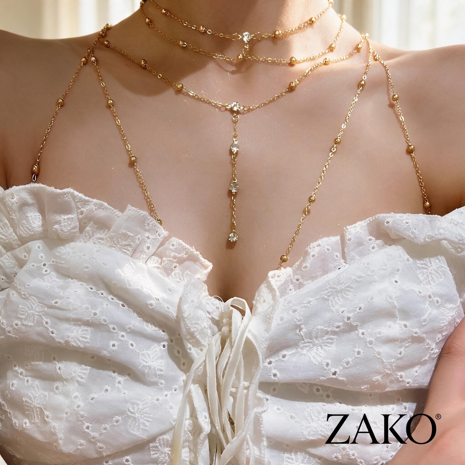 Crystal Body Chain – view 2